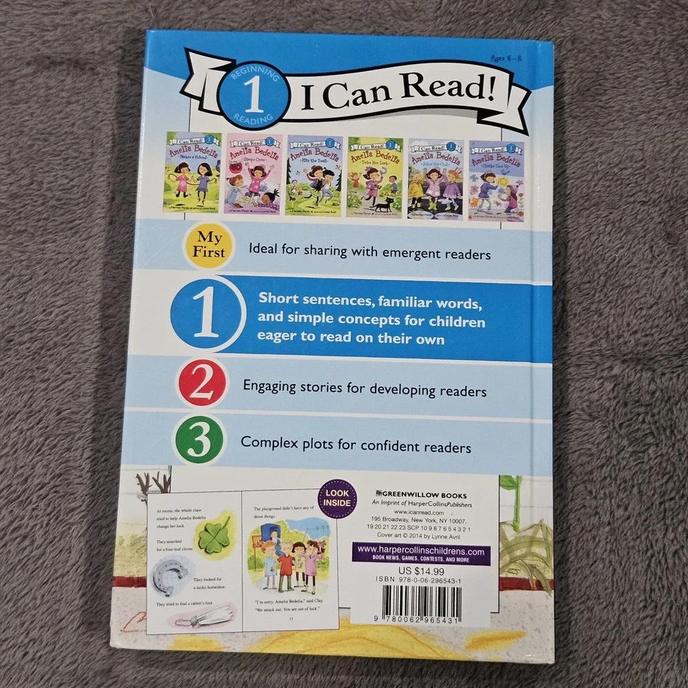 I Can Read Amelia Bedelia Treasury 6 Books, Level 1, Poster, Stickers -Hardcover